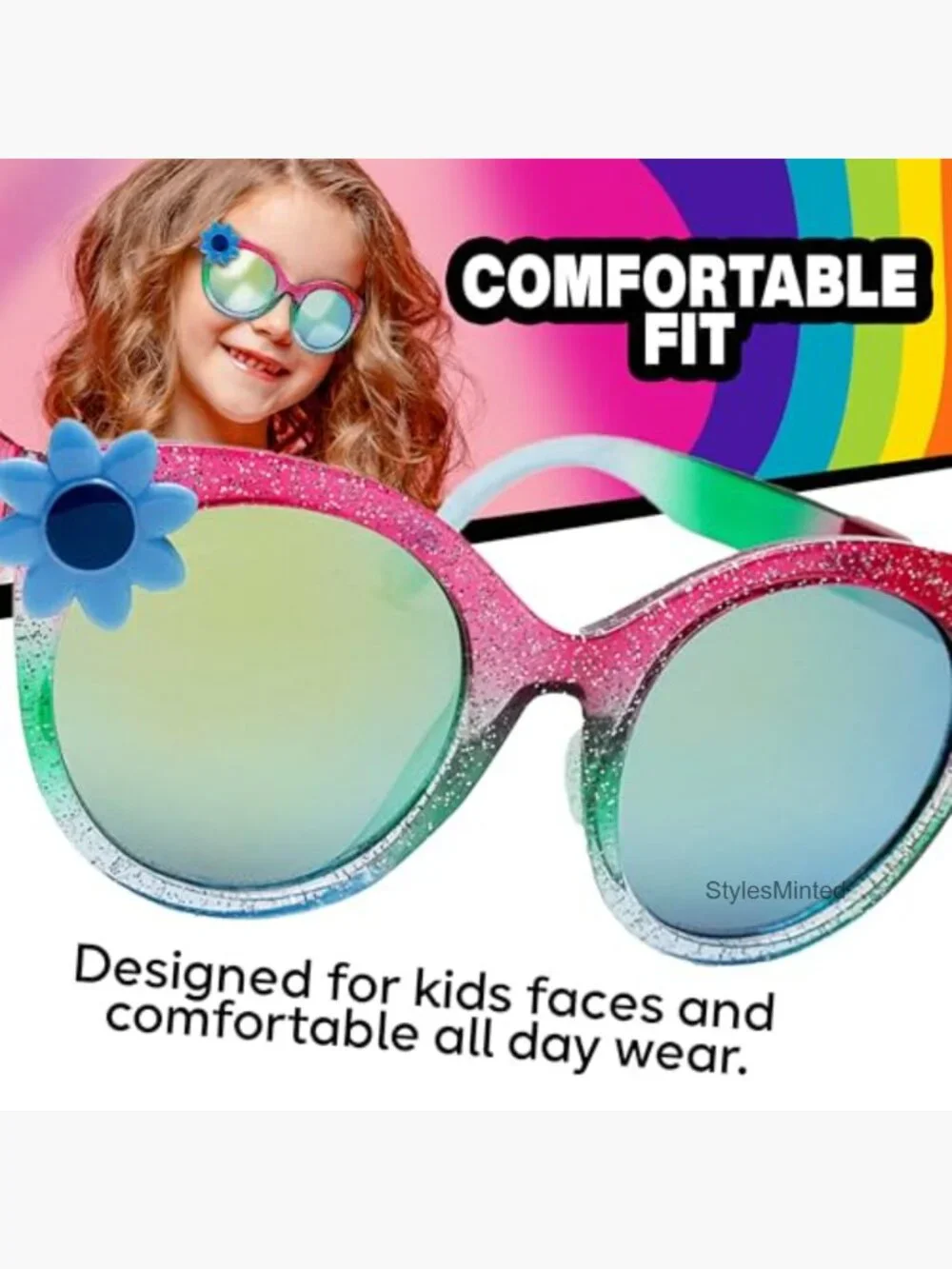 Kids Sunglasses with UV400 Protection Soft Case